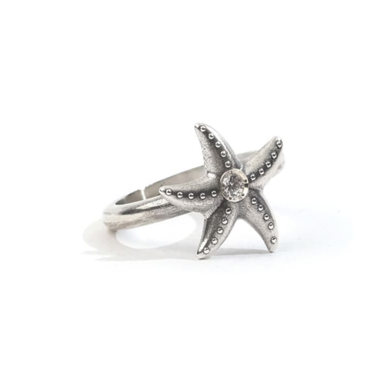 SEWNSWEN SILVER GEM STARFISH RING