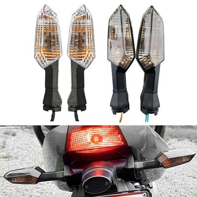 Motorcycle Turn Signal Light Indicator Lamps for Kawasaki Ninja 300 2013-2021 for Z 1000SX 1000 800 ER-6N ER-6F Clear Smoke Lens