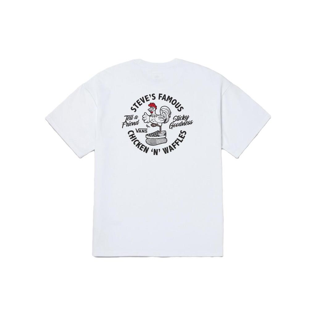 Vans T Shirts Men's White Crew Neck Moderate Straight Fit VN00092UWHT1