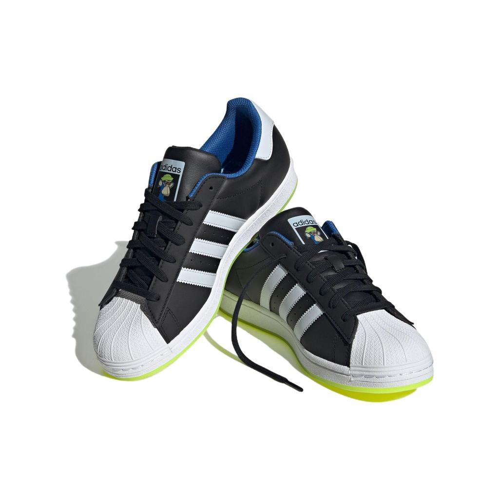 Indigo Herz x adidas Superstar Into the Metaverse Tênis Unissex Preto Core-Black Azul Halo IE1842