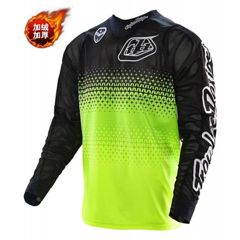 Warm Fleece Cycling Jersey Winter Riding Outdoor Sports Thermal Long Sleeve Top Unisex