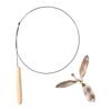 Wooden Handle Cat Toy Rotatable and Replaceable Head Steel Wire Long Rod Windmill Cat Toy Feather Bell Self-entertaining Pet Toy