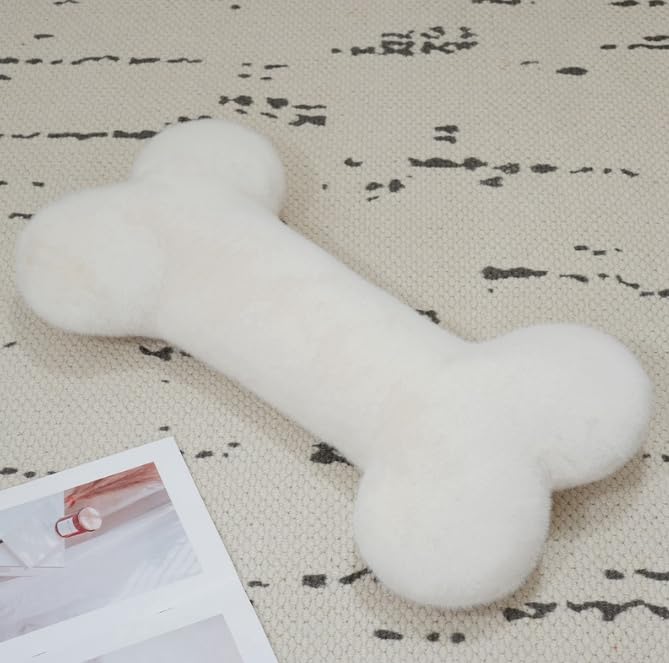 

[dokidoki] Bone-Shaped Plush Cushion, Body Pillow, Sleeping Pillow, Manga Meat, Bone, Fluffy, White, 35cm [Used]