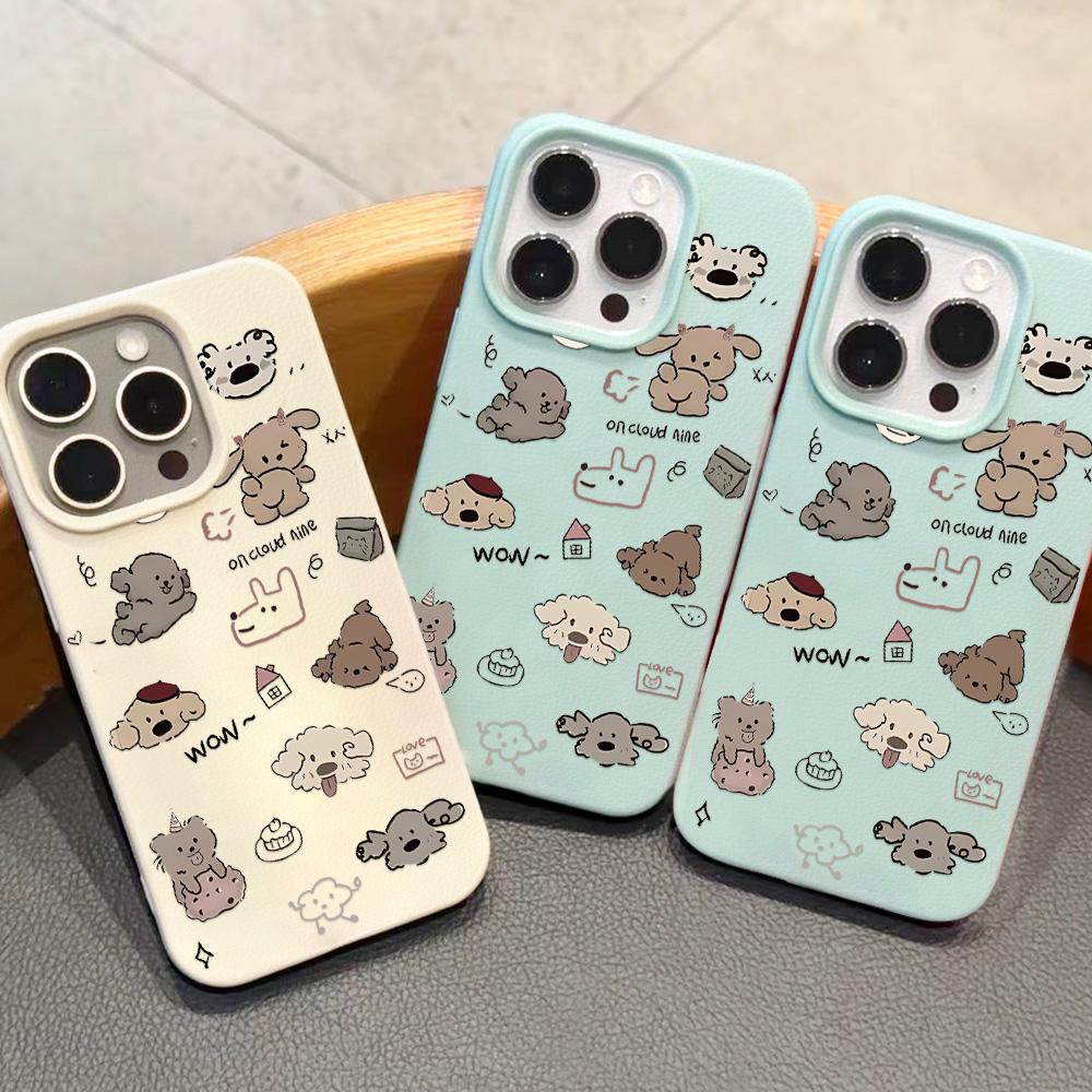 Funda de teléfono para iPhone 11 13 XR XS Max funda para iPhone 12 14 15 16 Pro Max 12 Pro 15 Plus Funda de cuero pintada a prueba de agua a prueba de caídas y resistente al desgaste Dibujos animados