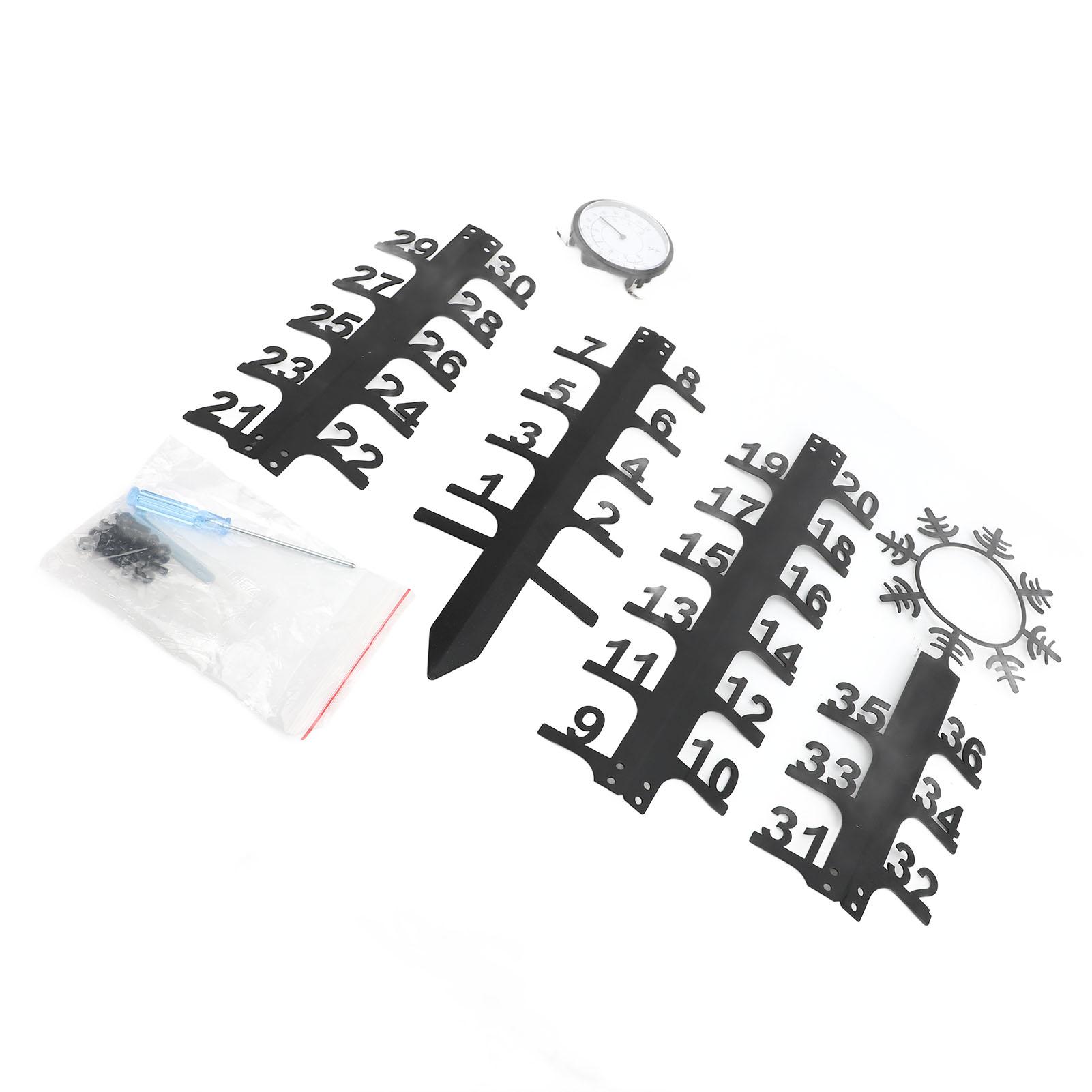 

50-дюймовый снегомер с термометром, металлический, легко читаемый, снегомер в виде снежинки для улицы