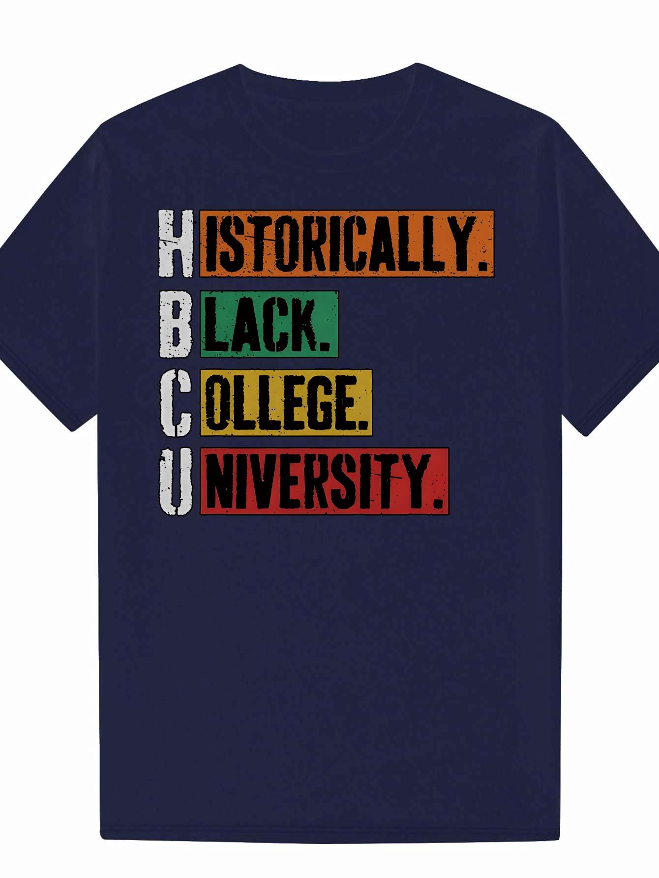 HBCU College Graphic T-shirt - Bold Letter Print with Vibrant Color Blocks XXL