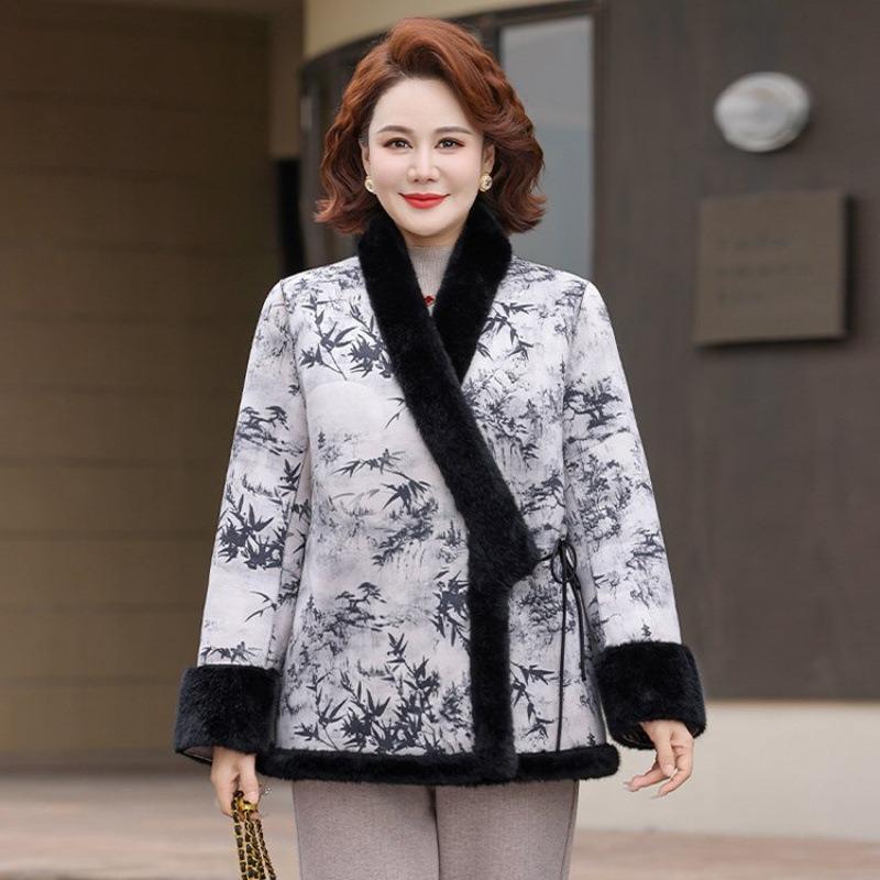 Double-sided Fur Coat In Autumn and Winter Clothing, Elderly Fur Integrated Gold Mink Mother Coat