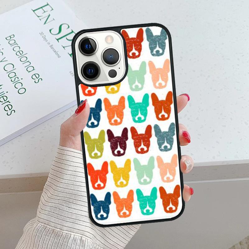 Boston Terrier Dog Faces Phone Case For iPhone 17 Air 15 16 16e 14 13 Pro Max Coque 12 11 Pro Max PLUS fundas cover