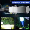 90000 Lumens Rechargeable Headlamp with 9 Modes, Adjustable Focus, and Battery Indicator - Waterproof Hard Hat Design