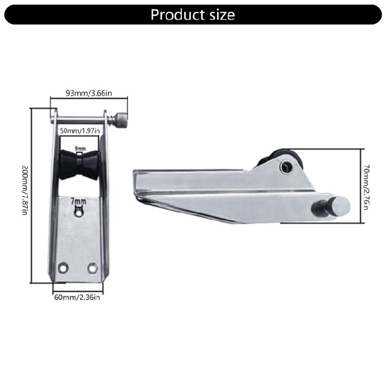 Boat Roller Bracket Marine Accessories with Quick Release Pin Stainless Rollers Fixed Holder Bracket