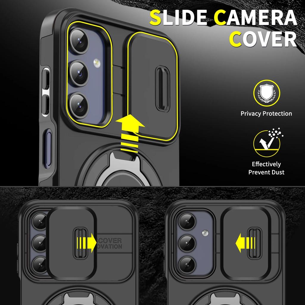 Bracket Holder Phone Case for Samsung Galaxy A17 5G S25 FE A16 A56 A36 A55 A35 A15 S24 Ultra S22 S21 S23 Plus Cover