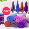 5/10Pcs Multicolor Microfiber Cleaning Cloth Absorbent Reusable Dishwashing Towel For Kitchen Bathroom Car Use