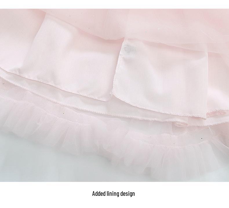 Frozen Elsa Princess Dress - Girls' Puffy Mesh Summer Party Dress 2026.