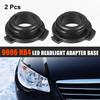 2pcs 9006 HB4 LED Headlight Adapter Base Bulb Sockets Retainer for Car Black