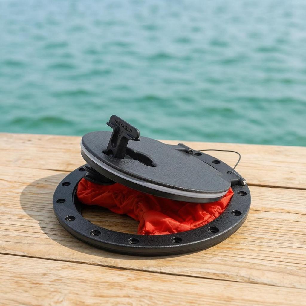 Deck Hatch with Storage Bag Easy To Install Kayak Compartment Cover Hinged for