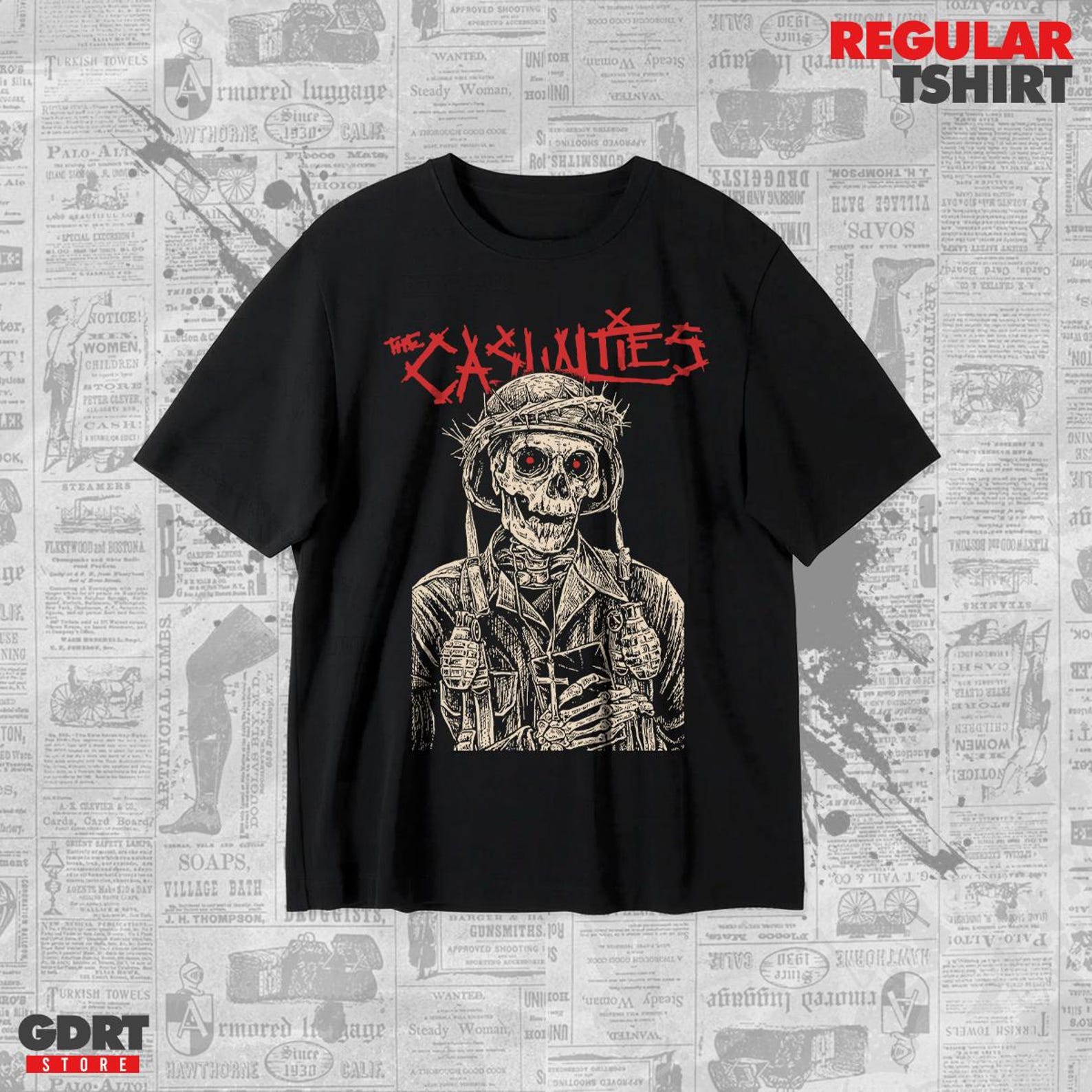 The Casualties T shirt - Detonate - Unisex Heavy Shirt S