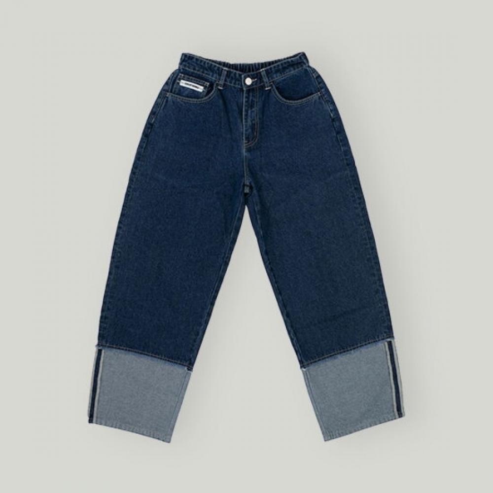 People Of The World Turn Up Barrel Denim Pants 25fw
