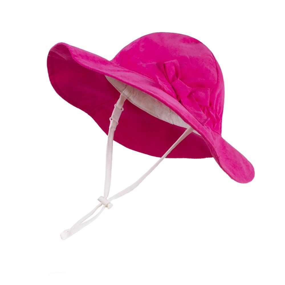 Bowknot Beach Sun Protection Hats Adjustable Bucket Hats for Toddler Kids Baby and Girls