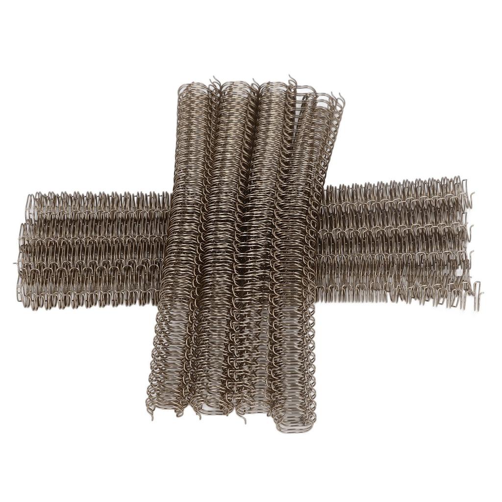 100 Stück Doppeldraht-Bindespirale 100 Blatt Kapazität 3:1 Teilung 34 12,7 mm Durchmesser Set-Kit für Papier