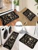 1/2 Pcs Skull Head Door Mat Comfortable Soft Warm Noise Reduction Kitchen Carpet Bathroom Toilet Floor Mat Home Decor