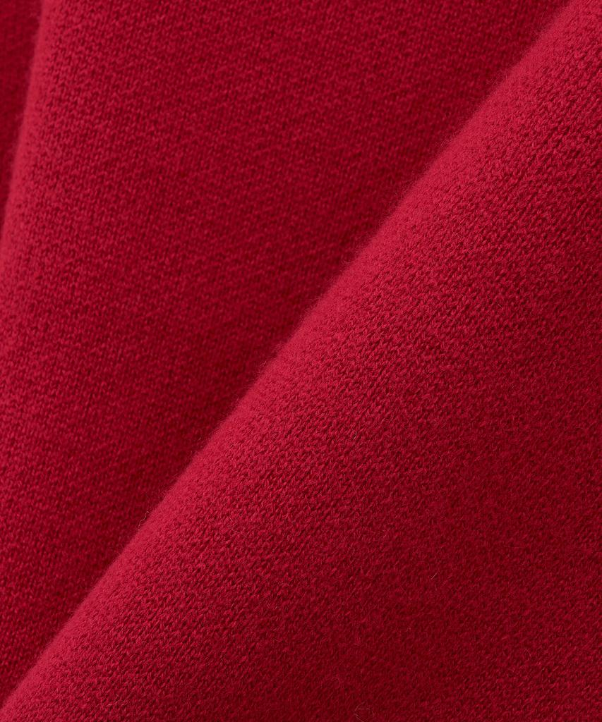 Tienjiti Cashmere Blended V-Neck Knit Top (Red) Tnsw6E103R2