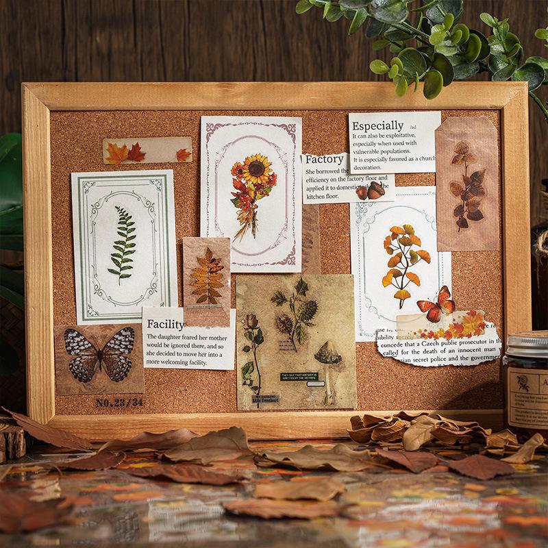 Cross Forest Song Waterproof Retro Journal Sticker Pack