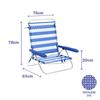 Chaise de Plage Pliable Rayures Bleu Blanc - Marbueno