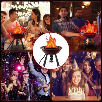 3D LED Fake Fire Flames Effect Light, Halloween Christmas Party Decorations Holiday Supplies for Bar, Stage