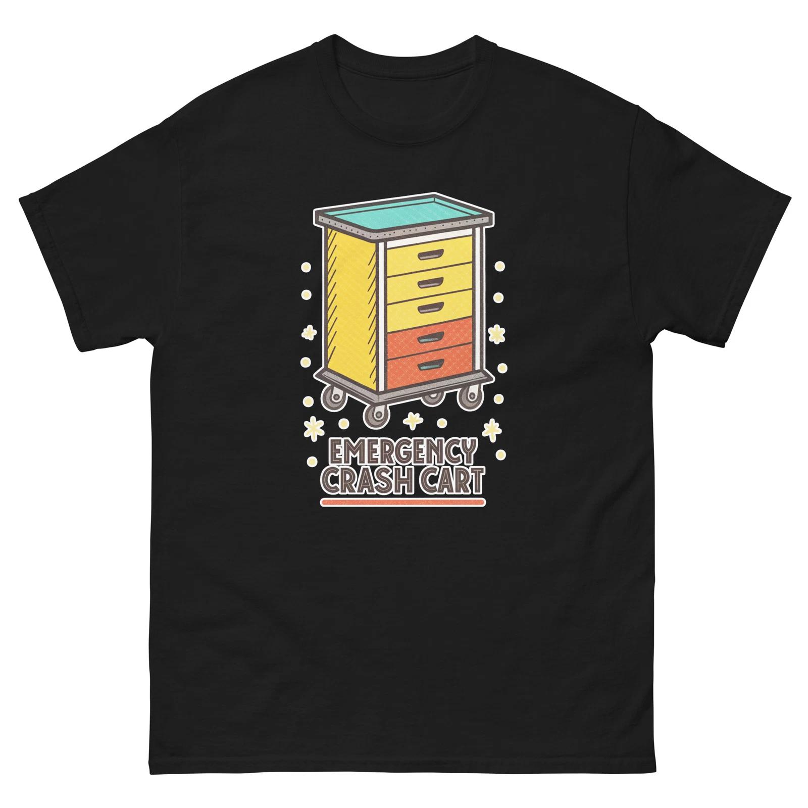 

Emergency Crash Cart Hospital Health Medical Safety T-Shirt S
