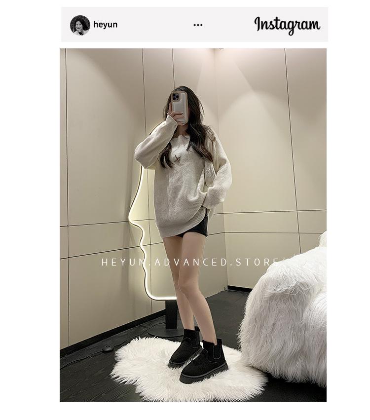 Trendy sněhule se silnou podrážkou a elastickým páskem pro teplo a protiskluzovou přilnavost.