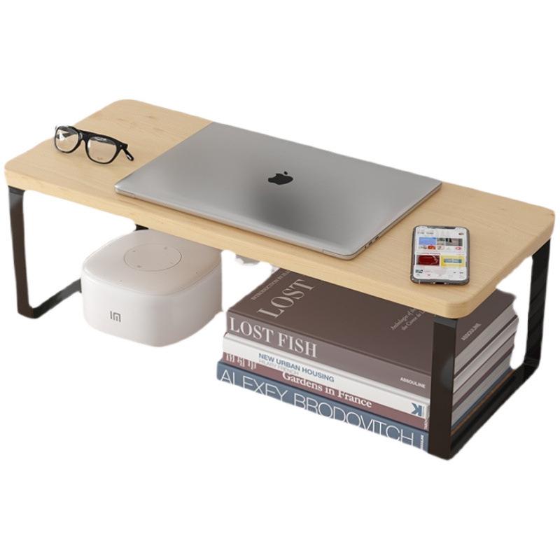 Wooden Desktop Monitor Riser with Storage Tray