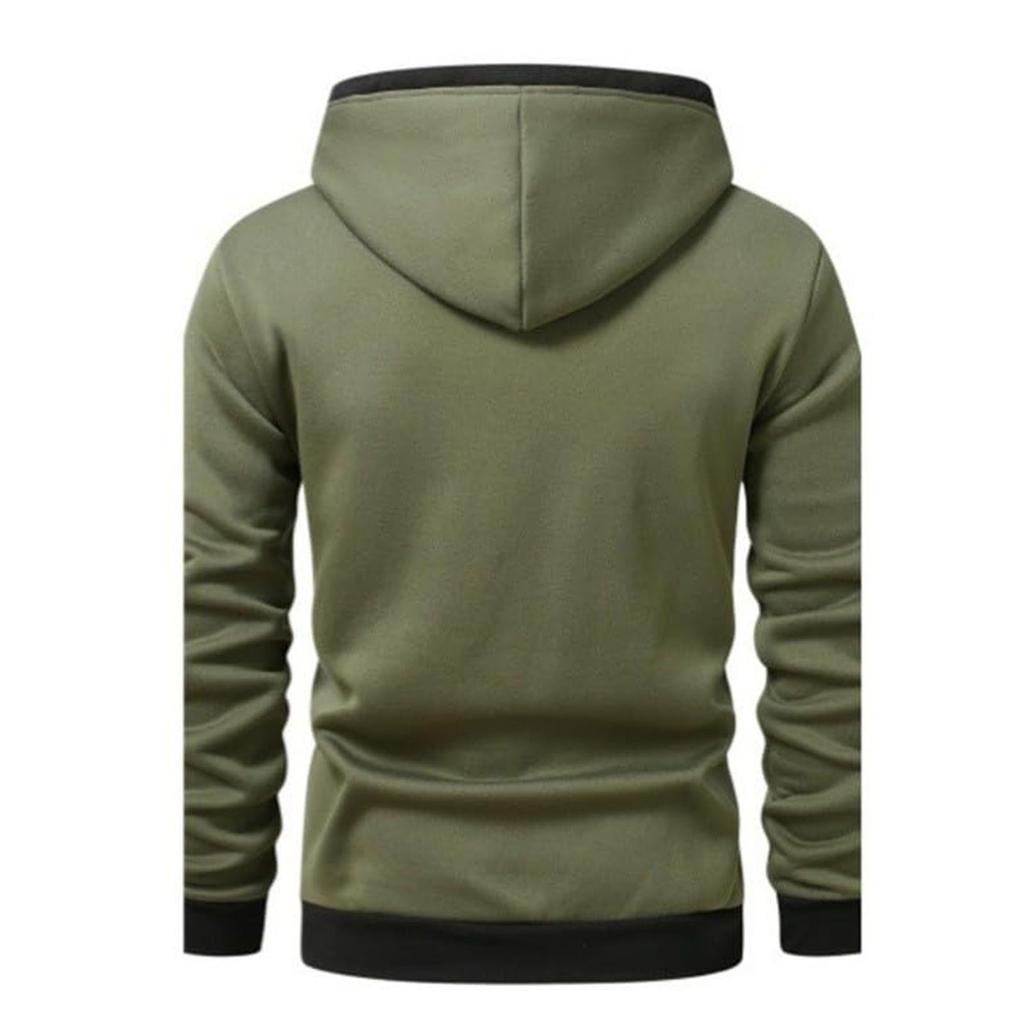 Pánské mikiny s kapucí a kapsami, s dlouhým rukávem, na zip, se stahovací šňůrkou, bavlněný kabát pro pohodlí