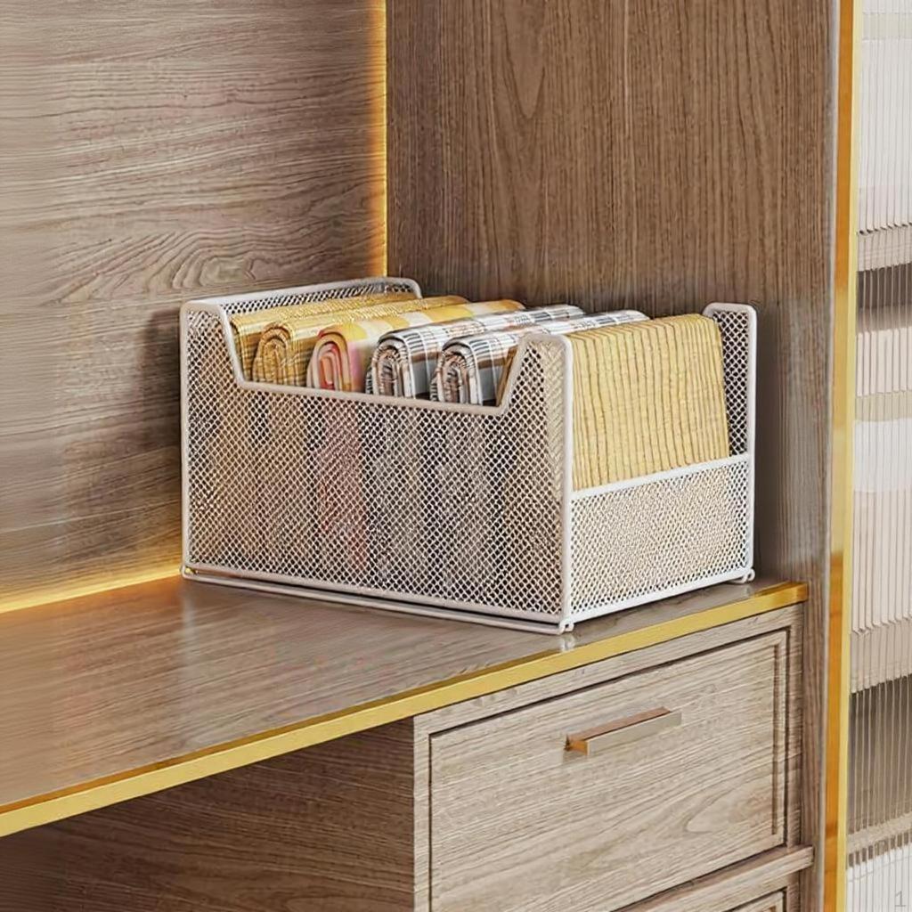 Stackable Closet Organizer Shelf Divider, Wardrobe Storage Rack, Bedroom, Kitchen, MultiFunctional