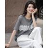 Demana Spitzenbesetztes Rundhals-T-Shirt