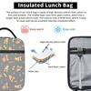 Cute Corgis And Footprint Pattern Insulated Lunch Bag for Women Children Leakproof Food Boxes Thermal Lunch Box Tote