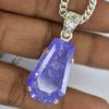 Natural Purple Tanzanite CERTIFIED 41.10 Ct Sterling Silver Fancy Gems Pendant MY.PD-169-NS