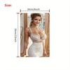 Elegant Woman Portrait 8x12 Inch Metal Wall Art Farmhouse Kitchen Room Decor Tin Sign