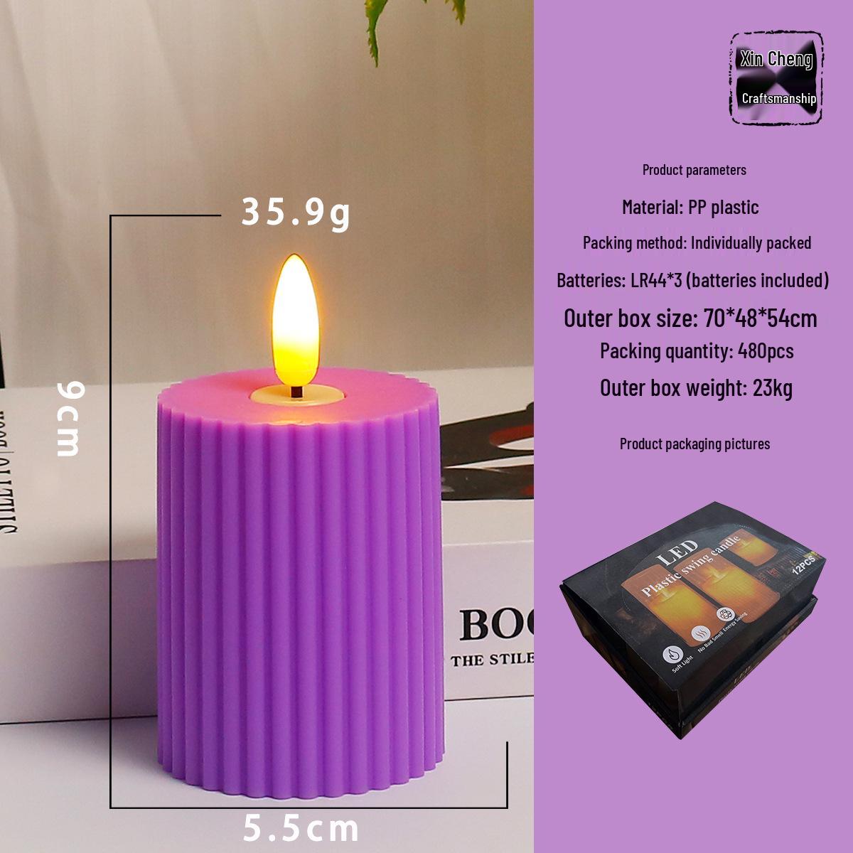 

Светодиодная цилиндрическая свеча для фотореквизита и подарков для домашнего декора