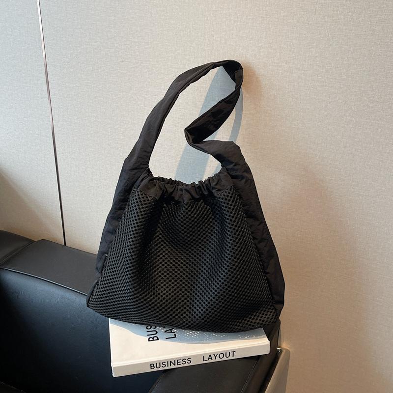 Hollow nylon bag women's  summer new vacation lightweight tote bag large capacity shoulder mother and child bag