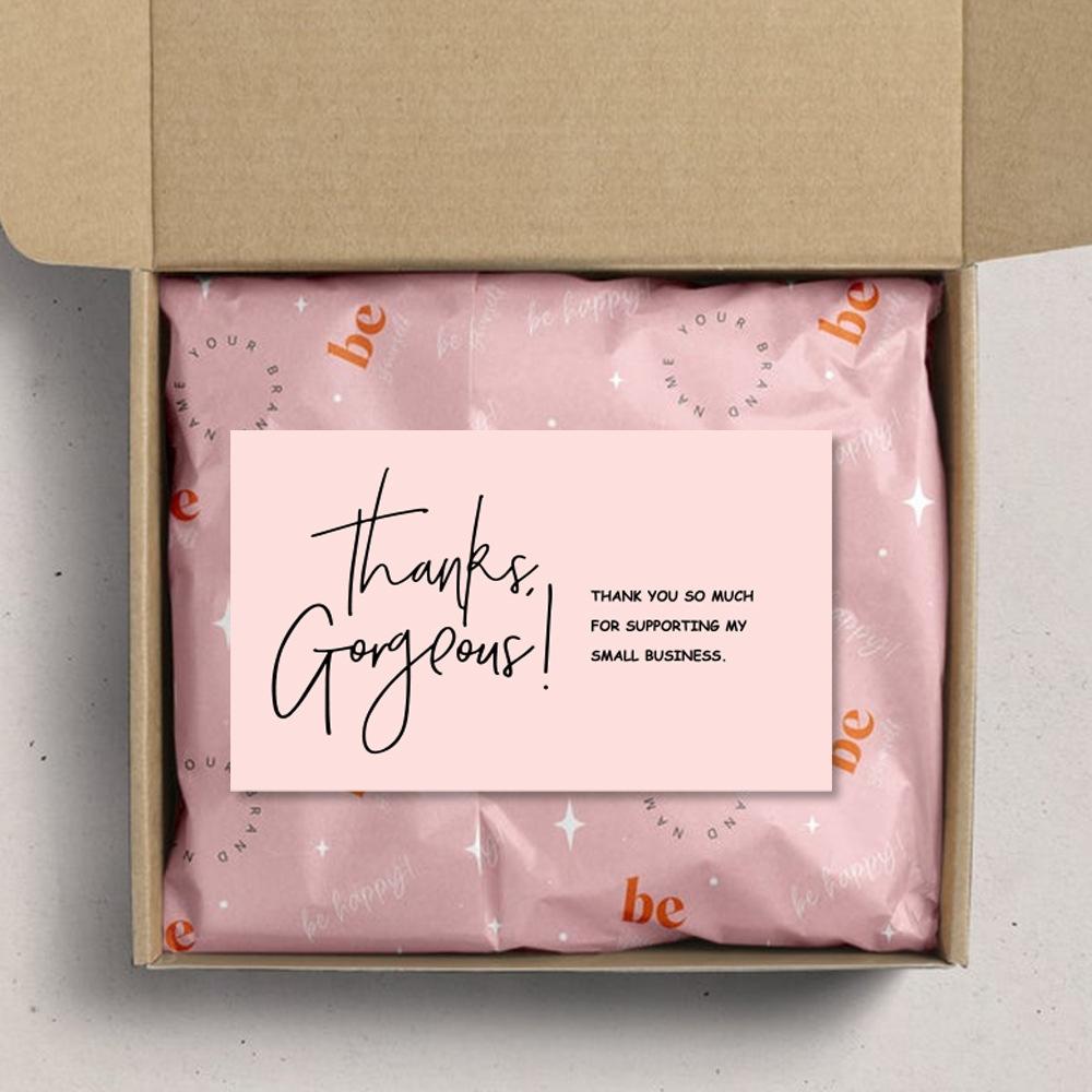 Inserts Supporting Small Businesses Appreciate Card Thank You For Your Order Beyond Grateful Labels