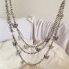 Skirts Chain Three Layer Chain Butterfly Shape Pendant Charm Chain for Teens