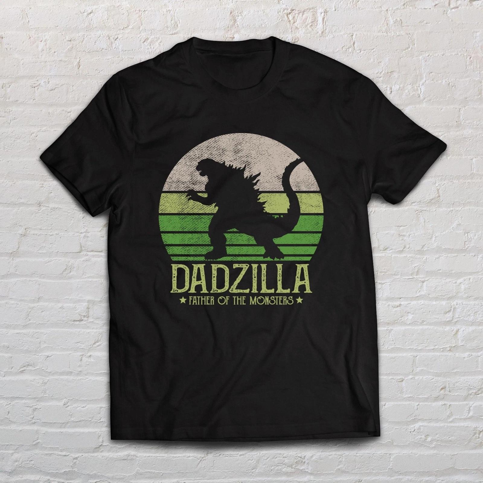 Dadzilla father of the monsters shirt funny dad tee black navy dark heather M