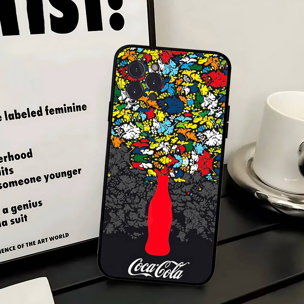 Hot C-Coca Drinks C-Cola Phone Case For IPhone 17 16 14 15 13 12 11 Pro Max Plus Silicone Soft Cover