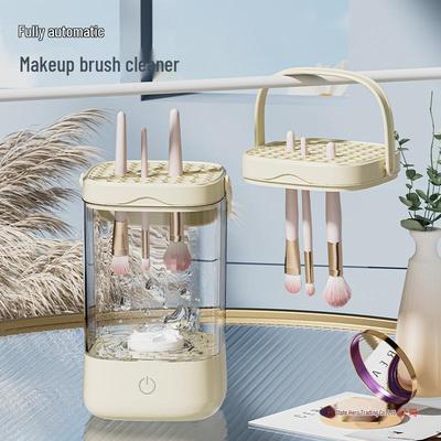 Set Pulitore e Asciugatore Elettrico per Pennelli da Trucco e Spugnette di Bellezza