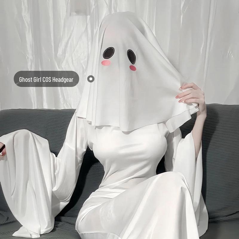 Kyoko Ghost Girl Cosplay Mask & Fishtail Dress Halloween Costume