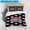 3pcs Sport Club Football Crest Printed Bedding Set Duvet Cover Closure Includes 1 Duvet Cover & 2 Pillowcases Bedding Sets Home Decor Gifts