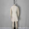 Elegant French Chic Sleeveless Vest Pleated Skirt Set Women Office Wear Casual Outfit