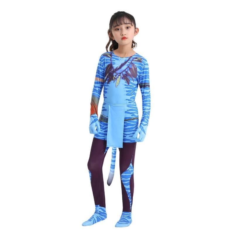 Avatar 2 Halloween Cosplay Bodysuit For Adults And Kids In Soft Milk Silk Fabric