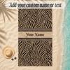Quilt Theme Soft Beach Towel Personalized Custom Name Text Towel Portable for Beach Pool Travel