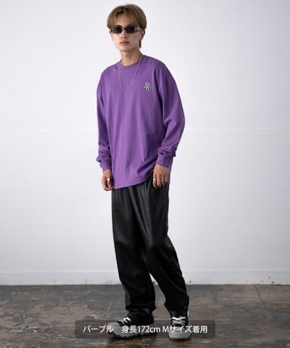 IMPROMES Casual SIDEWAYSTANCE Embroidered Downer Panda Long Sleeve T-Shirt, Men's, Oatmeal